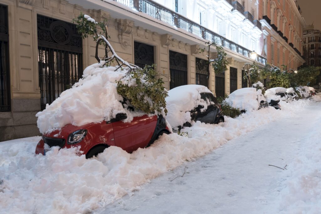 Gestión de la nieve en Madrid